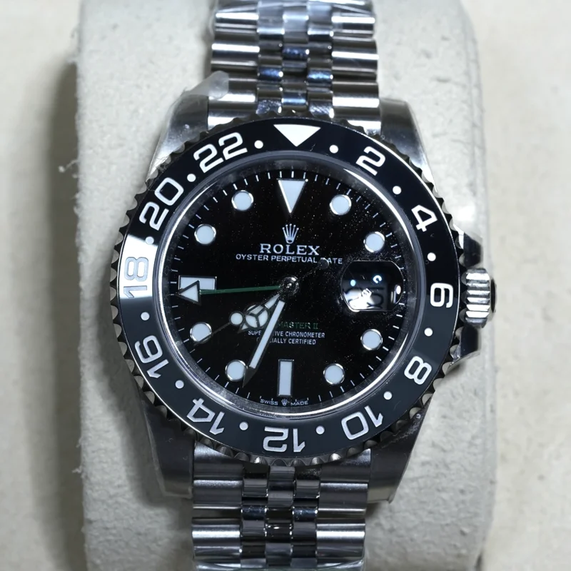 Alternative view of GMT-Master II Bruce Wayne 40mm Black Dial Black Bezel Jubilee Bracelet 126710GRNR