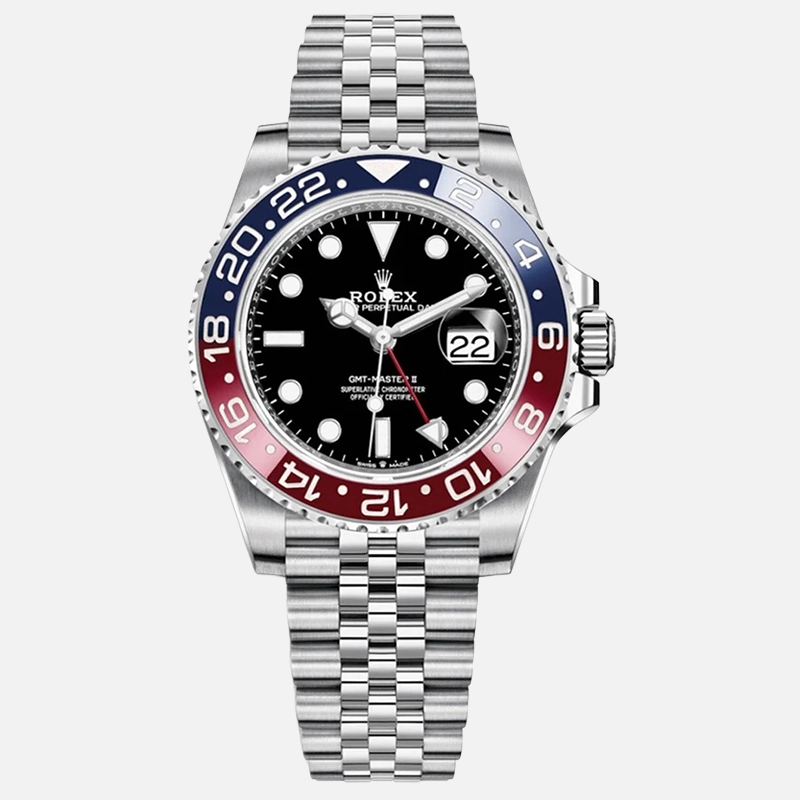 GMT-Master II Pepsi 40mm Black Dial Blue and Red Bezel Jubilee Bracelet 126710BLRO