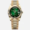 Yellow Gold President Day Date 40mm Green Roman Ombre Dial - 228238
