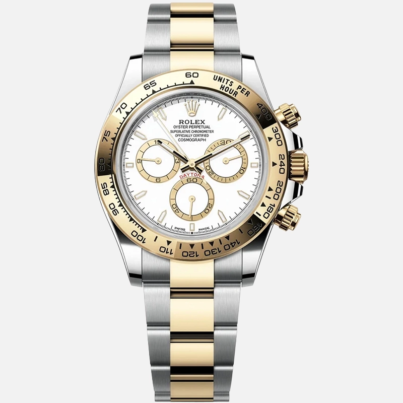 Cosmograph Daytona 40mm Two-Tone Yellow Gold White Dial 126503