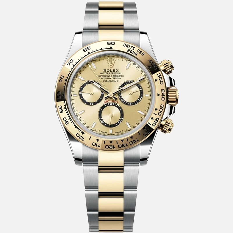 Cosmograph Daytona 40mm Two-Tone Yellow Gold Champagne Dial 126503