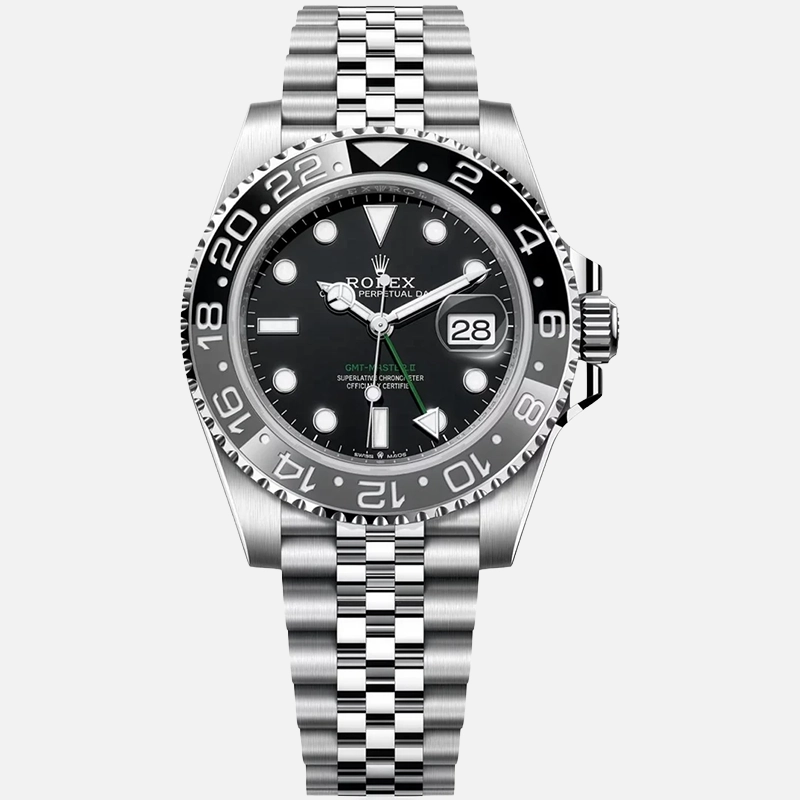 GMT-Master II Bruce Wayne 40mm Black Dial Black Bezel Jubilee Bracelet 126710GRNR
