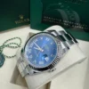 Datejust 41mm Blue Azzurro Roman Dial Fluted Bezel Oyster Bracelet 126334 - Image 3