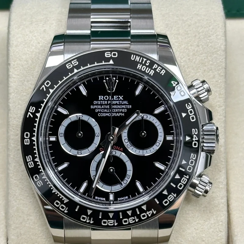 Alternative view of Cosmograph Daytona 40mm Black Dial Black Ceramic Bezel 126500LN