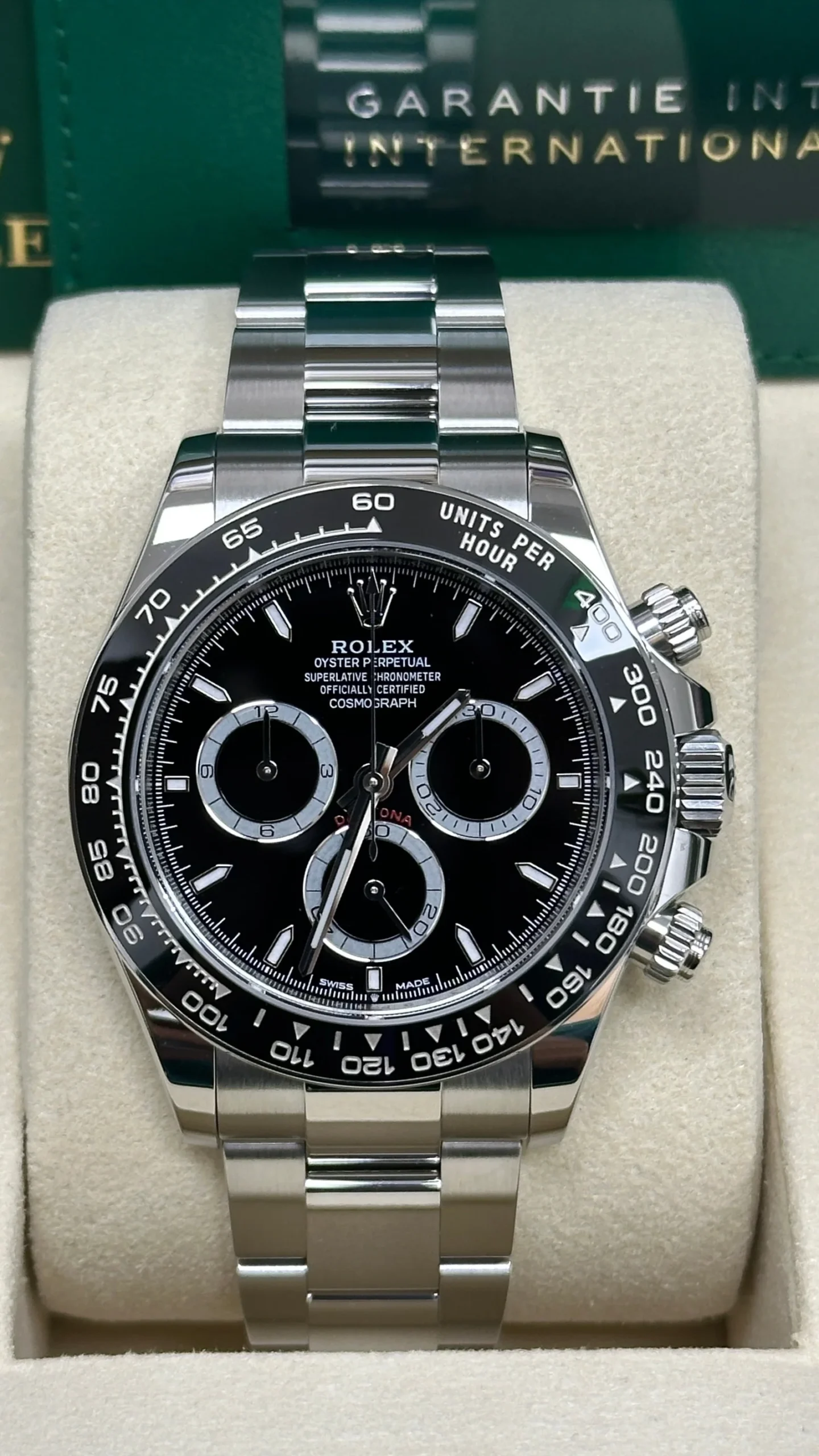 Cosmograph Daytona 40mm Black Dial Black Ceramic Bezel 126500LN - Image 2