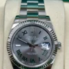 Datejust 41mm Wimbledon Slate and Green Roman Dial Fluted Bezel Oyster Bracelet 126334 - Image 2