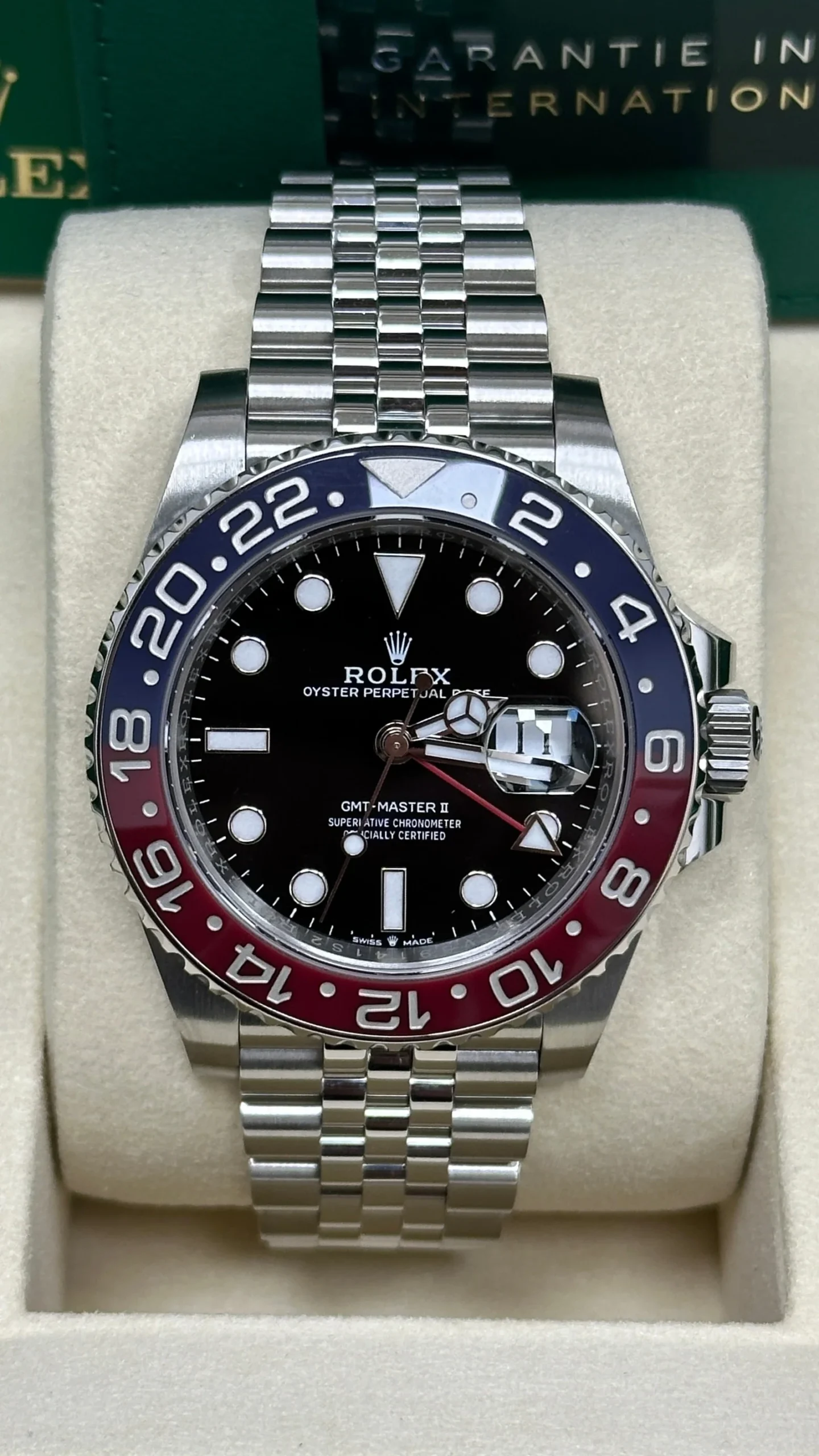 GMT-Master II Pepsi 40mm Black Dial Blue and Red Bezel Jubilee Bracelet 126710BLRO - Image 2