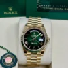 Yellow Gold President Day Date 40mm Green Roman Ombre Dial - 228238 - Image 4