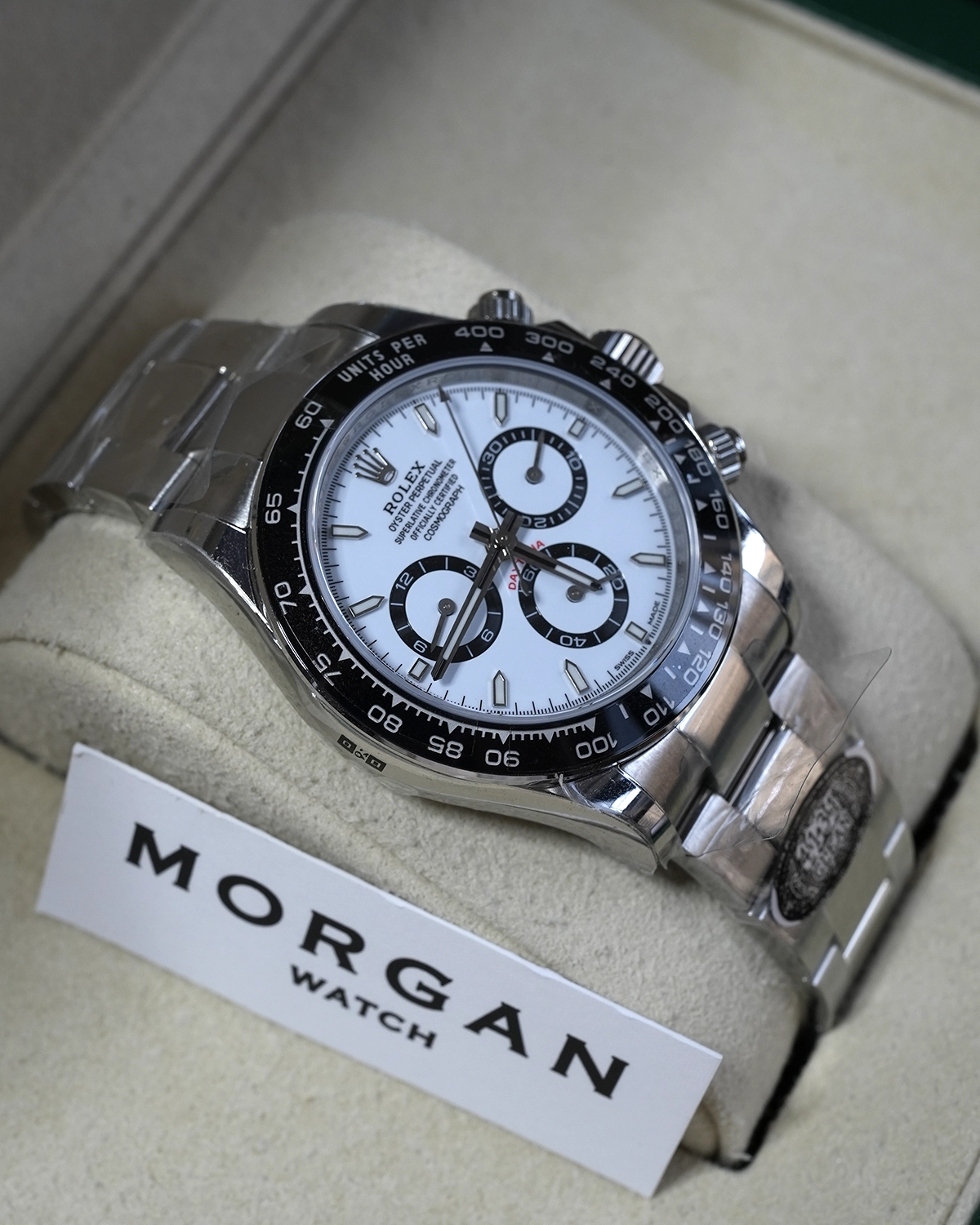 Cosmograph Daytona Panda 40mm White Dial Black Ceramic Bezel 126500LN - Image 6