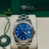 Datejust 41mm Blue Index Dial Fluted Bezel Oyster Bracelet 126334 - Image 3