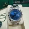 Datejust 41mm Blue Azzurro Roman Dial Fluted Bezel Oyster Bracelet 126334 - Image 2