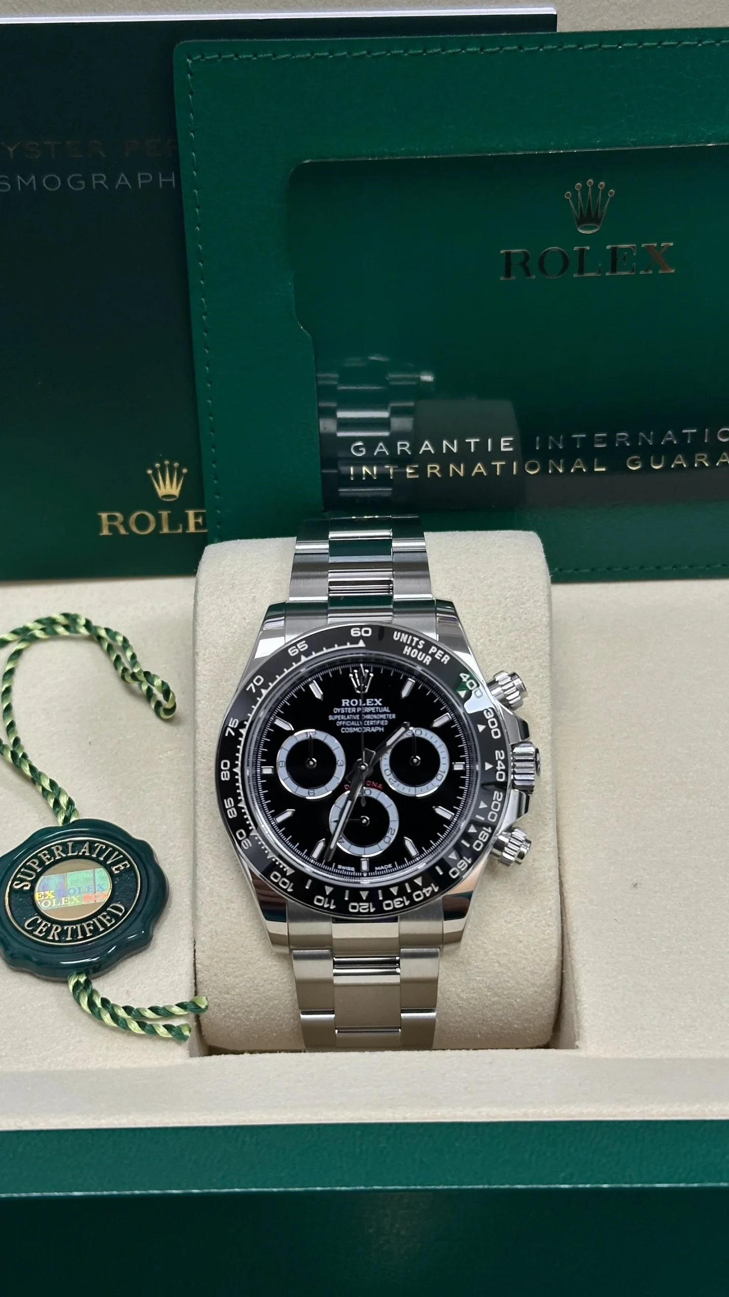 Cosmograph Daytona 40mm Black Dial Black Ceramic Bezel 126500LN - Image 3