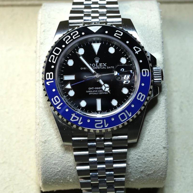 Alternative view of GMT-Master II Batgirl 40mm Black Dial Blue and Black Bezel Jubilee Bracelet 126710BLNR