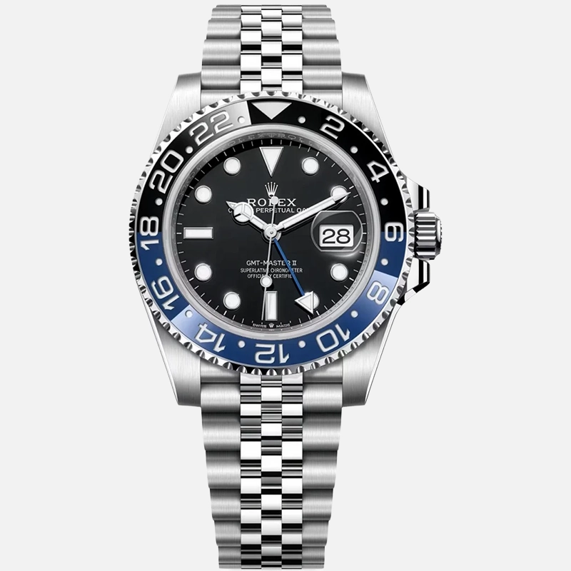 GMT-Master II Batgirl 40mm Black Dial Blue and Black Bezel Jubilee Bracelet 126710BLNR