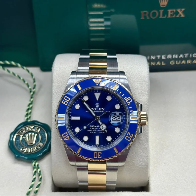 Alternative view of Submariner Bluesy 41mm Two-Tone Yellow Gold Blue Dial Blue Bezel 126613LB