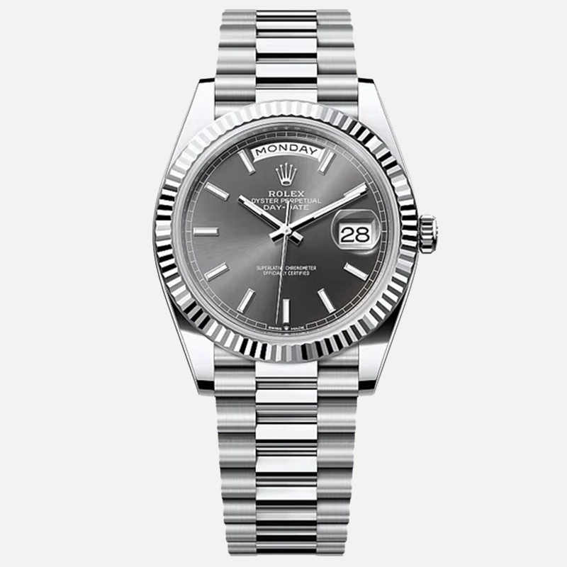 Day-Date 40mm Platinum Slate Index Dial - 228236