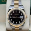 Datejust 41mm Two-Tone Yellow Gold Black Diamond Dial Fluted Bezel Oyster Bracelet 126333 - Image 2