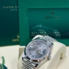 Datejust 41mm Slate and Green Roman Dial Fluted Bezel Jubilee Bracelet 126334 - Image 4