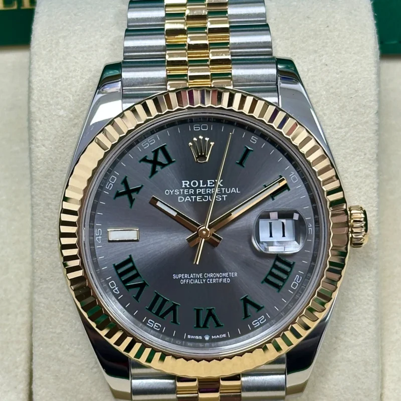 Alternative view of Datejust 41mm Two-Tone Yellow Gold Dial Fluted Bezel Jubilee Bracelet 126333