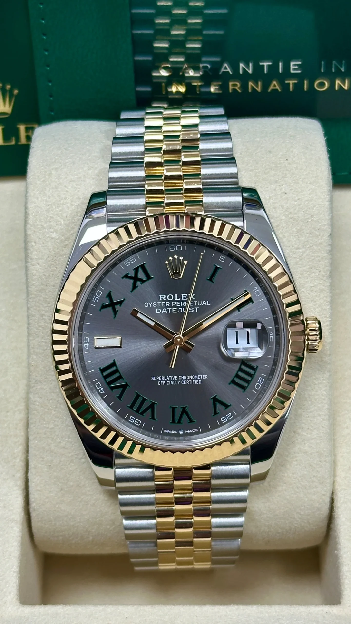 Datejust 41mm Two-Tone Yellow Gold Dial Fluted Bezel Jubilee Bracelet 126333 - Image 2
