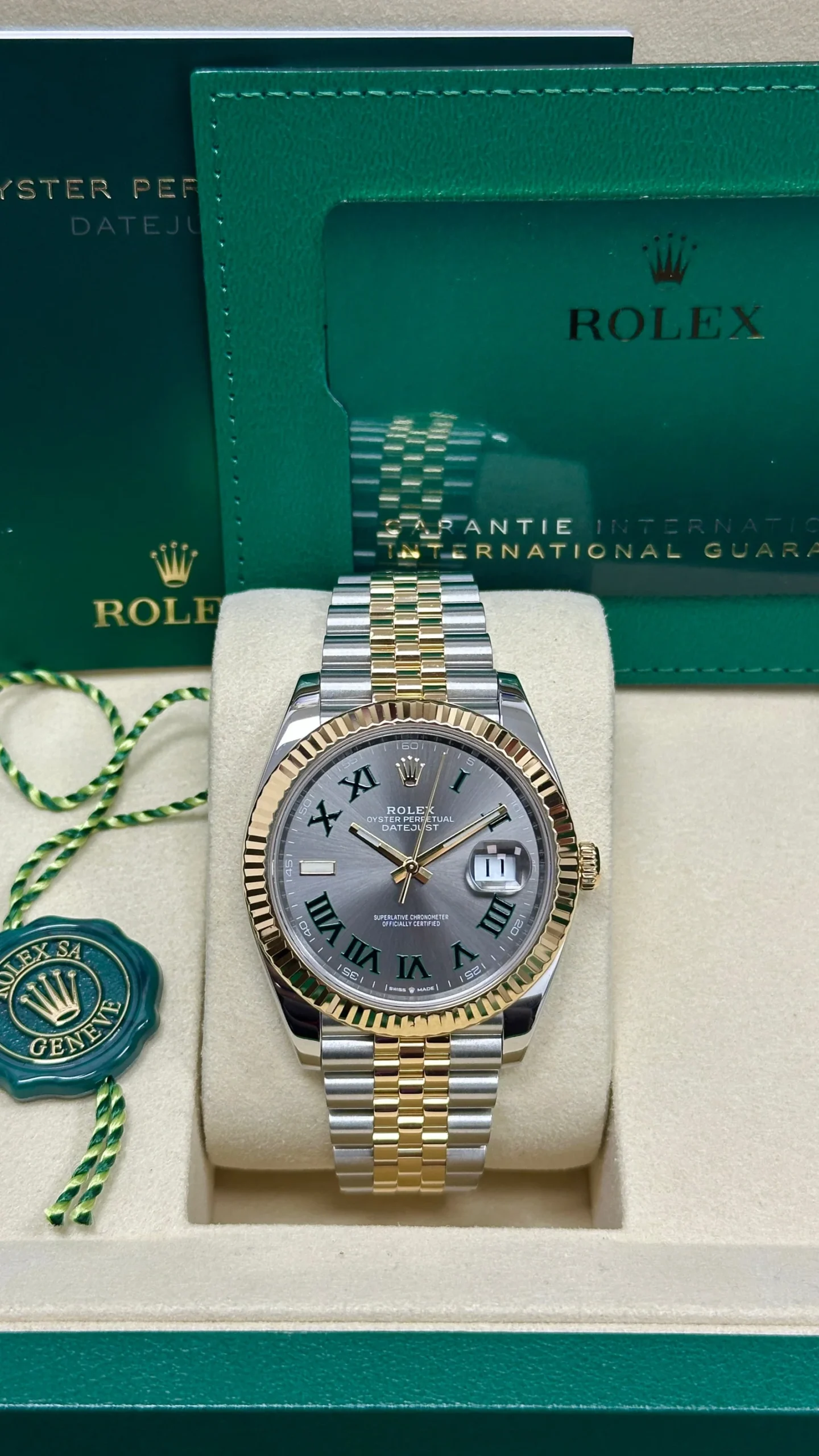 Datejust 41mm Two-Tone Yellow Gold Dial Fluted Bezel Jubilee Bracelet 126333 - Image 3